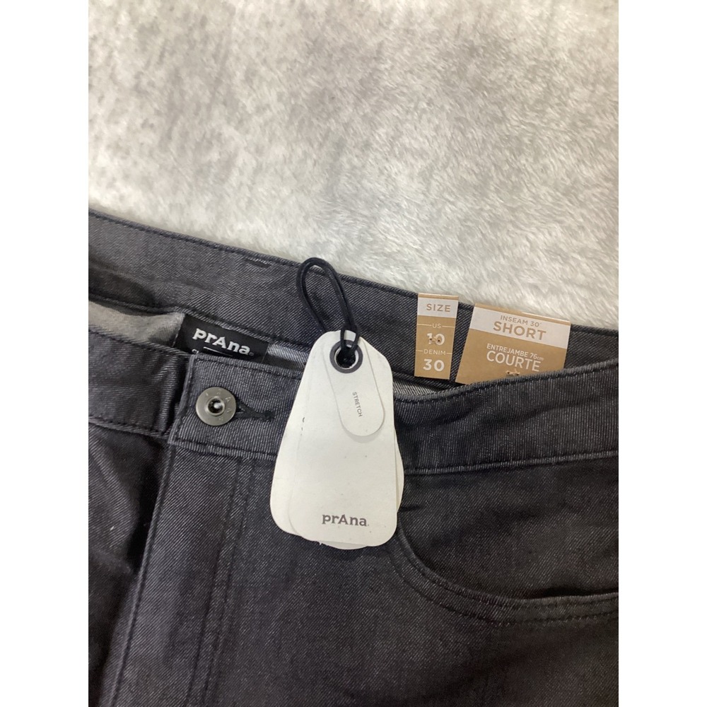 Prana Kayla High Rise Jean Womens 10 Short Dark Grey Stretch Denim 1968371 NWT - Picture 2 of 6